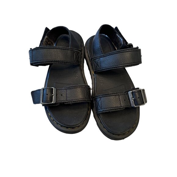 Dr.Martens Kid's Kyle Sandals Size 1 EU 32 Black Leather Upper Rubber Sole - Picture 6 of 10